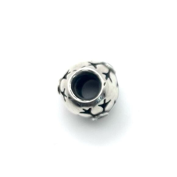 Pandora 790367CZA Sterling Silver Winter Snowflake Bead Aqua CZ Retired Charm - Picture 6 of 6